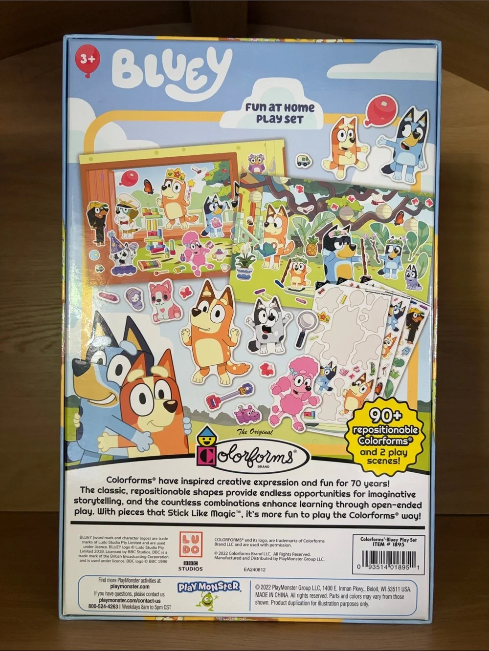 NIB• Colorforms Bluey Set - Repositionable Pieces Stick Like Magic - Picture 2 of 4
